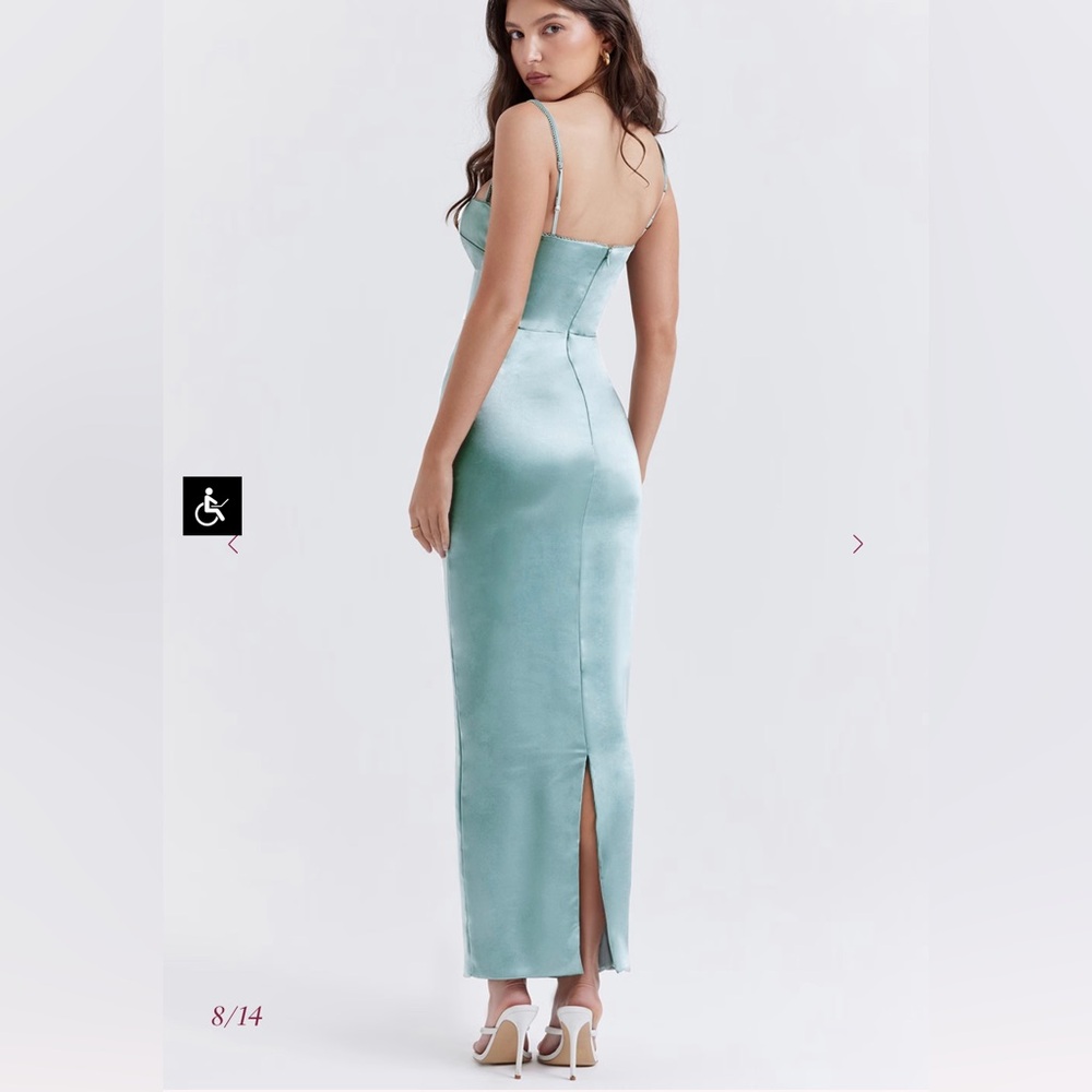 House is CB COSTANZA Light Jade Maxi Dress - Size L+ - Picture 4 of 7